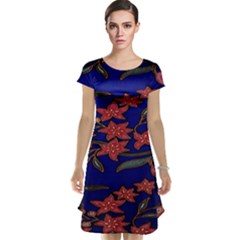 Batik  Fabric Cap Sleeve Nightdress by BangZart