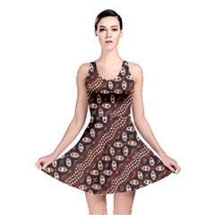 Art Traditional Batik Pattern Reversible Skater Dress by BangZart