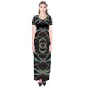 Abstract Spider Web Short Sleeve Maxi Dress View1