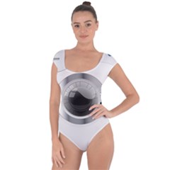 White Washing Machine Short Sleeve Leotard  by BangZart