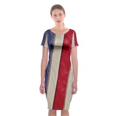 Usa Flag Classic Short Sleeve Midi Dress by BangZart