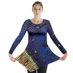 Peacock Feather Retina Mac Long Sleeve Tunic  by BangZart