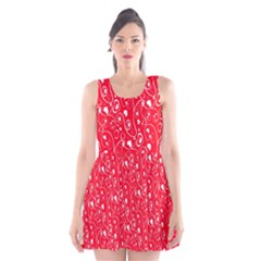 Heart Pattern Scoop Neck Skater Dress by BangZart