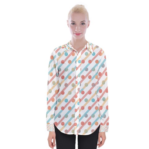 Simple Saturated Pattern Womens Long Sleeve Shirt by linceazul