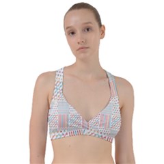 Simple Saturated Pattern Sweetheart Sports Bra by linceazul