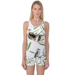 Australian Kookaburra Bird Pattern One Piece Boyleg Swimsuit by BangZart