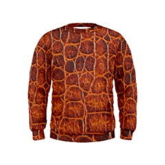 Crocodile Skin Texture Kids  Sweatshirt by BangZart