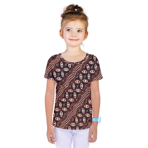 Art Traditional Batik Pattern Kids  One Piece Tee by BangZart