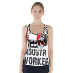 Industry Worker  Racer Back Sports Top by Valentinaart