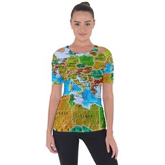 World Map Short Sleeve Top by BangZart