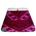 Pink Batik Cloth Fabric Fitted Sheet (King Size) View1