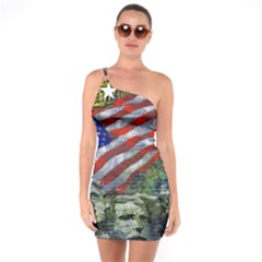 Usa United States Of America Images Independence Day One Soulder Bodycon Dress by BangZart