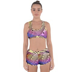 Optics Electronics Machine Technology Circuit Electronic Computer Technics Detail Psychedelic Abstra Racerback Boyleg Bikini Set by BangZart