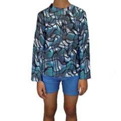 Old Spiderwebs On An Abstract Glass Kids  Long Sleeve Swimwear by BangZart