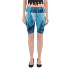 Glass Bulding Yoga Cropped Leggings by BangZart