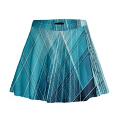 Glass Bulding Mini Flare Skirt by BangZart