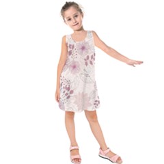 Leaves Pattern Kids  Sleeveless Dress by BangZart