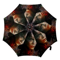 Digital Fantasy Girl Art Hook Handle Umbrellas (small) by BangZart