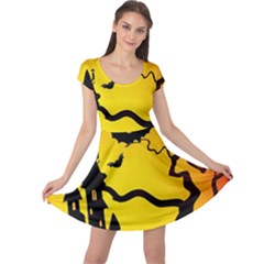 Halloween Night Terrors Cap Sleeve Dresses by BangZart