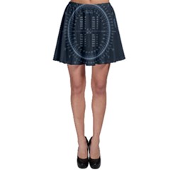 Minimalistic Knowledge Mathematics Trigonometry Skater Skirt by BangZart