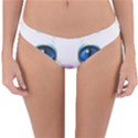 Cute White Cat Blue Eyes Face Reversible Hipster Bikini Bottoms View1