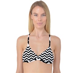 Black And White Chevron Reversible Tri Bikini Top by BangZart