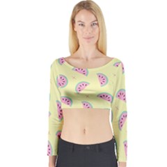 Watermelon Wallpapers  Creative Illustration And Patterns Long Sleeve Crop Top by BangZart