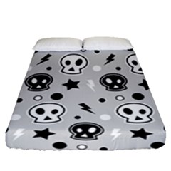 Skull Pattern Fitted Sheet (queen Size) by BangZart