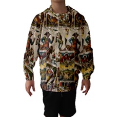 Tarot Cards Pattern Hooded Wind Breaker (kids) by Valentinaart