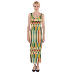 Festive Pattern Fitted Maxi Dress by linceazul