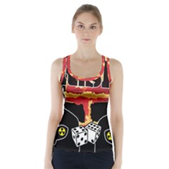 Nuclear Explosion Trump And Kim Jong Racer Back Sports Top by Valentinaart