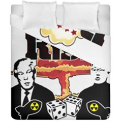 Nuclear Explosion Trump And Kim Jong Duvet Cover Double Side (california King Size) by Valentinaart