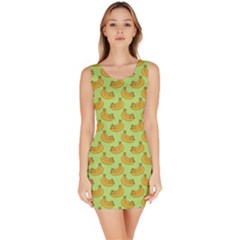 Green And Yellow Banana Bunch Pattern Bodycon Dress by NorthernWhimsy