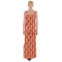 Bright Pink and Yellow Peeled Banana Patterns Maxi Thigh Split Dress View2