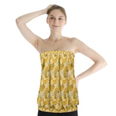 Yellow Banana Pattern Strapless Top by NorthernWhimsy