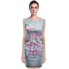 Letters Quotes Grunge Style Design Classic Sleeveless Midi Dress by dflcprints