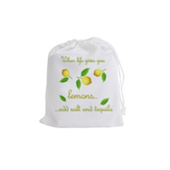 When Life Gives You Lemons Drawstring Pouches (medium)  by Valentinaart