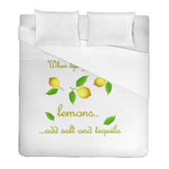 When Life Gives You Lemons Duvet Cover (full/ Double Size) by Valentinaart