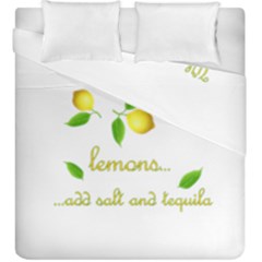 When Life Gives You Lemons Duvet Cover Double Side (king Size) by Valentinaart