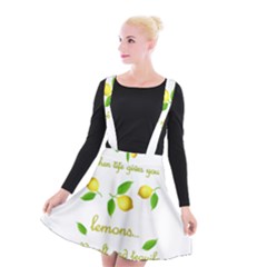 When Life Gives You Lemons Suspender Skater Skirt by Valentinaart