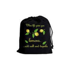 When Life Gives You Lemons Drawstring Pouches (medium)  by Valentinaart