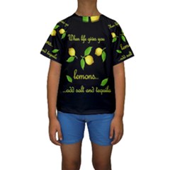 When Life Gives You Lemons Kids  Short Sleeve Swimwear by Valentinaart