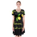 When life gives you lemons Short Sleeve V-neck Flare Dress View1