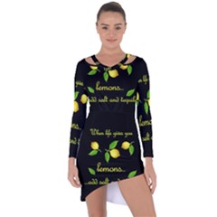 When Life Gives You Lemons Asymmetric Cut-out Shift Dress by Valentinaart