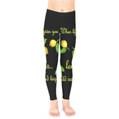 When Life Gives You Lemons Kids  Legging by Valentinaart