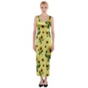 Sunflowers pattern Fitted Maxi Dress View1