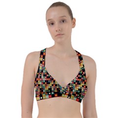 Colors On Black Sweetheart Sports Bra by linceazul