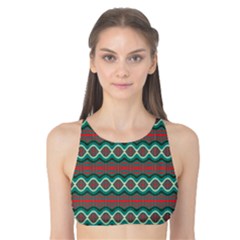 Ethnic Geometric Pattern Tank Bikini Top by linceazul