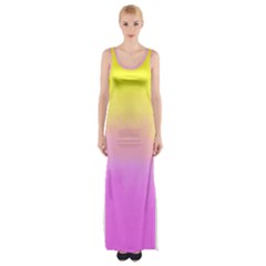 Ombre Maxi Thigh Split Dress by ValentinaDesign