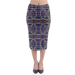 Sanskrit Link Time Space  Midi Pencil Skirt by MRTACPANS